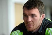 26 May 2015; Munster's Peter O'Mahony speaking during a press conference. Thomond Park, Limerick. Picture credit: Diarmuid Greene / SPORTSFILE