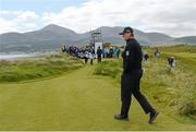 26 May 2015; Ernie Els makes his way to the second tee box. Dubai Duty Free Irish Open Golf Championship 2015, Practice Day 2. Royal County Down Golf Club, Co. Down. Picture credit: Ramsey Cardy / SPORTSFILE
