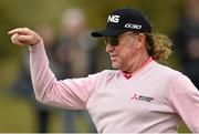 26 May 2015; Miguel Ángel Jiménez during his practice round. Dubai Duty Free Irish Open Golf Championship 2015, Practice Day 2. Royal County Down Golf Club, Co. Down. Picture credit: Ramsey Cardy / SPORTSFILE