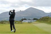 26 May 2015; Shane Lowry hits his 2nd shot from the 9th fairway. Dubai Duty Free Irish Open Golf Championship 2015, Practice Day 2. Royal County Down Golf Club, Co. Down. Picture credit: Ramsey Cardy / SPORTSFILE
