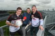 27 May 2015; Newstalk 106-108 FM’s Off the Ball team was in Croke Park today with Galway footballer Shane Walsh, Down footballer Marty Clarke and former Mayo football manager James Horan to officially launch their coverage of the 2015 GAA All-Ireland Senior Championships. James Horan, recently retired Kilkenny hurler Brian Hogan and Tipperary legend Eoin Kelly will be joining the Off the Ball panel for the 2015 season. This is the station’s fifth year covering the GAA, delivering the best commentary and analysis available on national radio. At the launch are Galway footballer Shane Walsh, left, Colm Parkinson, Off the Ball, and former Mayo manager James Horan, right. Picture credit: Stephen McCarthy / SPORTSFILE