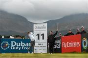 27 May 2015; Rory McIlroy hits his tee shot on the 11th hole. Dubai Duty Free Irish Open Golf Championship 2015, Pro-Am. Royal County Down Golf Club, Co. Down. Picture credit: Ramsey Cardy / SPORTSFILE
