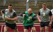 27 May 2015; Ireland's Dave Kearney, Richardt Strauss and Tadhg Furlong in action during the captain's run. Thomond Park, Limerick. Picture credit: Diarmuid Greene / SPORTSFILE