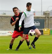 27 May 2015; Jaime Mulhall, FAI/ETB Clondalkin, in action against Ryan Gilmartin, FAI/ETB Limerick. Bobby Smith Cup Final 2015, FAI/ETB Clondalkin v FAI/ETB Limerick, Tallaght Stadium, Tallaght, Co. Dublin. Picture credit: Seb Daly / SPORTSFILE