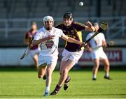 27 May 2015; Shane O'Flynn, Kildare, in action against Peter Sutton, Wexford. Bord Gais Energy Leinster GAA Hurling U21 Championship, Kildare v Wexford, St Conleth's Park, Newbridge, Co. Kildare. Picture credit: Matt Browne / SPORTSFILE