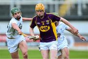 27 May 2015; Simon Donohoe, Wexford, in action against Neill Kenny, Kildare. Bord Gais Energy Leinster GAA Hurling U21 Championship, Kildare v Wexford, St Conleth's Park, Newbridge, Co. Kildare. Picture credit: Matt Browne / SPORTSFILE