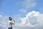 28 May 2015; Alvaro Quiros, Spain, watches his tee shot on the 10th tee box. Dubai Duty Free Irish Open Golf Championship 2015, Day 1. Royal County Down Golf Club, Co. Down. Picture credit: Brendan Moran / SPORTSFILE