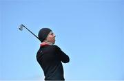 28 May 2015; Matthew Fitzpatrick, England, watches his tee shot on the 10th tee box. Dubai Duty Free Irish Open Golf Championship 2015, Day 1. Royal County Down Golf Club, Co. Down. Picture credit: Brendan Moran / SPORTSFILE