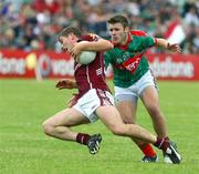 13 July 2008; Niall Coleman, Galway, in action against Aidan Kilcoyne, Mayo. GAA Football Connacht Senior Championship Final, Mayo v Galway, McHale Park, Castlebar, Co. Mayo. Picture credit: Oliver McVeigh / SPORTSFILE