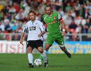 17 July 2008; Toni Lehtinen, FC Haka, in action against Daniel Murray, Cork City. UEFA Cup First Qualifying Round, 1st Leg, Cork City v FC Haka, Turners Cross, Cork. Picture credit: Stephen McCarthy / SPORTSFILE