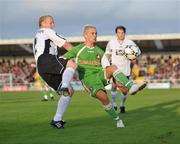 17 July 2008; Liam Kearney, Cork City, in action against Jusso Kangaskorpi, FC Haka. UEFA Cup First Qualifying Round, 1st Leg, Cork City v FC Haka, Turners Cross, Cork. Picture credit: Stephen McCarthy / SPORTSFILE