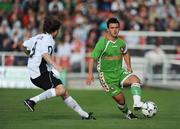 17 July 2008; Danny Murray, Cork City, in action against Mikko Manninen, FC Haka. UEFA Cup First Qualifying Round, 1st Leg, Cork City v FC Haka, Turners Cross, Cork. Picture credit: Stephen McCarthy / SPORTSFILE