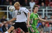 17 July 2008; Cheyne Fowler, FC Haka, in action against David Mooney, Cork City. UEFA Cup First Qualifying Round, 1st Leg, Cork City v FC Haka, Turners Cross, Cork. Picture credit: Stephen McCarthy / SPORTSFILE