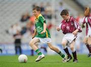 17 July 2008; Jack Heslin, Gorthletra, Leitrim, in action against Colin Kearney, Tulsk, Roscommon, during the Connacht - Play and Stay with GAA Go Games activity day which saw over 320 children take part in games in both hurling and football on three pitches at Croke Park, Dublin. Picture credit: Brian Lawless / SPORTSFILE