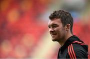 26 May 2015; Munster's Peter O'Mahony sits out squad training. Thomond Park, Limerick. Picture credit: Diarmuid Greene / SPORTSFILE