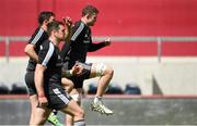 26 May 2015; Munster's Donnacha Ryan warms up during squad training. Thomond Park, Limerick. Picture credit: Diarmuid Greene / SPORTSFILE