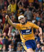 24 May 2015; Aaron Cunningham, Clare, celebrates after scoring his side's first goal. Munster GAA Hurling Senior Championship Quarter-Final, Clare v Limerick. Semple Stadium, Thurles, Co. Tipperary. Picture credit: Ray McManus / SPORTSFILE