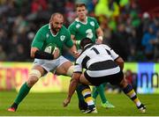 28 May 2015; Dan Tuohy, Ireland, in action against Roberto Tejerizo, Barbarians. International Rugby Friendly, Ireland v Barbarians. Thomond Park, Limerick. Picture credit: Diarmuid Greene / SPORTSFILE