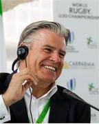 29 May 2015; Brett Gosper, Chief Executive Officer, World Rugby, during a press conference ahead of the World Rugby U20 Championship. Milano, Italy. Picture credit: Roberto Bregani / SPORTSFILE