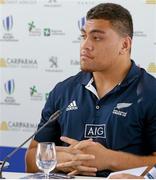 29 May 2015; New Zealand U20 captain Atunaisa Moli during a press conference ahead of the World Rugby U20 Championship. Milano, Italy. Picture credit: Roberto Bregani / SPORTSFILE