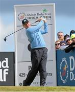 29 May 2015; Ernie Els, South Africa, tees off at the 8th. Dubai Duty Free Irish Open Golf Championship 2015, Day 2. Royal County Down Golf Club, Co. Down. Picture credit: John Dickson / SPORTSFILE