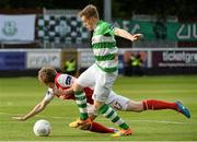 29 May 2015; Simon Madden, Shamrock Rovers, in action against Chris Forrester, St Patrick's Athletic. Irish Daily Mail FAI Senior Cup, Second Round, St Patrick's Athletic v Shamrock Rovers. Richmond Park, Dublin. Picture credit: David Maher / SPORTSFILE