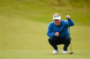 30 May 2015; Soren Kjeldsen, Denmark, checks his lie on the 2nd green. Dubai Duty Free Irish Open Golf Championship 2015, Day 3. Royal County Down Golf Club, Co. Down. Picture credit: Brendan Moran / SPORTSFILE