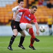 18 July 2008; David McGill, Shelbourne, in action against Paul Shields, Dundalk. eircom League First  Division, Shelbourne v Dundalk, Tolka Park, Dublin. Picture credit: David Maher / SPORTSFILE