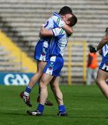 19 July 2008; Stephen Gollogly and Dermot McArdle, Monaghan, celebrate at the final whistle. GAA Football All-Ireland Senior Championship Qualifier - Round 1, Monaghan v Derry, Clones, Co. Monaghan. Picture credit: Oliver McVeigh / SPORTSFILE