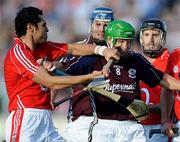 19 July 2008; Sean Og hAilpin, Cork, in action against Fergal Healy, Galway. GAA Hurling All-Ireland Senior Championship Qualifier - Round 4, Cork v Galway, Thurles, Co. Tipperary. Picture credit: Ray Ryan / SPORTSFILE