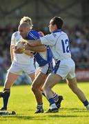 19 July 2008; Barry Brennan, Laois, in action against Diarmuid Masterson, Longford. GAA Football All-Ireland Senior Championship Qualifier, Round 1, Longford v Laois. Pearse Park, Longford. Picture credit: Ray Lohan / SPORTSFILE *** Local Caption ***