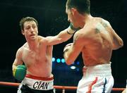 19 July 2008; Paul McCloskey, left, in action against Nigel Wright. International light-welterweight contest. University Sports Arena, Limerick. Picture credit: David Maher / SPORTSFILE