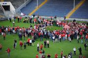 19 July 2008; Members of the Cork team warm down in front of a large group of their supporters long after the final whistle. GAA Hurling All-Ireland Senior Championship Qualifier - Round 4, Cork v Galway, Thurles, Co. Tipperary. Picture credit: Ray McManus / SPORTSFILE