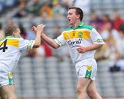 20 July 2008; Patrick Rigney, right, Offaly celebrates after scoring his side's second goal with team-mate Ruairi Allen. ESB Leinster Minor Football Championship Final, Meath v Offaly, Croke Park, Dublin. Picture credit: David Maher / SPORTSFILE