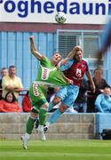 20 July 2008; Denis Behan, Cork City, in action against Stuart Byrne, Drogheda United. eircom League Premier Division, Drogheda United v Cork City, United Park, Drogheda. Photo by Sportsfile