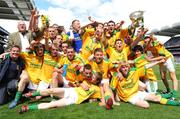 20 July 2008; The Meath team celebrate with the cup. ESB Leinster Minor Football Championship Final, Meath v Offaly, Croke Park, Dublin. Picture credit: Ray Lohan / SPORTSFILE *** Local Caption ***