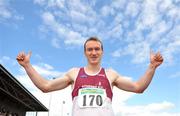 20 July 2008; Paul Hession, Athenry A.C., after winning the Men's 100m final event at the AAI National Track & Field Championships, Morton Stadium, Santry, Dublin. Picture credit: Pat Murphy / SPORTSFILE