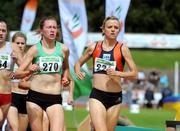 20 July 2008; Roisin McGettigan, Sli Cualann A.C., right, leads the field during the women's 1500m event at the AAI National Track & Field Championships, Morton Stadium, Santry. Picture credit: Pat Murphy / SPORTSFILE
