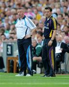 20 July 2008; Dublin manager Paul Caffrey and Wexford manager Jason Ryan on the sideline. GAA Football Leinster Senior Championship Final, Dublin v Wexford, Croke Park, Dublin. Picture credit: Damien Eagers / SPORTSFILE