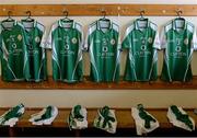 24 May 2015; A general view of London jerseys in the dressing room before the game. Connacht GAA Football Senior Championship Quarter-Final, London v Roscommon. Páirc Smárgaid, Ruislip, London, England. Picture credit: Piaras Ó Mídheach / SPORTSFILE