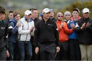 30 May 2015; A disappointed  Padraig Harrington, Ireland, after pitching onto the 8th Green. Dubai Duty Free Irish Open Golf Championship 2015, Day 3. Royal County Down Golf Club, Co. Down. Picture credit: Oliver McVeigh / SPORTSFILE