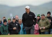 30 May 2015;  Padraig Harrington, Ireland, after pitching onto the 8th Green. Dubai Duty Free Irish Open Golf Championship 2015, Day 3. Royal County Down Golf Club, Co. Down. Picture credit: Oliver McVeigh / SPORTSFILE