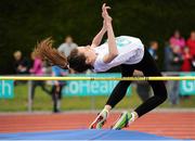 30 May 2015; Alisha Conway, MSM Claremorris, Co. Mayo, in action during the Girls High Jump junior competition.. GloHealth Irish Schools' Track and Field Championships. Tullamore, Co. Offaly. Picture credit: Seb Daly / SPORTSFILE