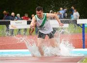 30 May 2015; Enda Cloake, St Peter's Wexford, Co. Wexford, in action during the Boys 2000 metre Steeplechase senior competition. GloHealth Irish Schools' Track and Field Championships. Tullamore, Co. Offaly. Picture credit: Seb Daly / SPORTSFILE