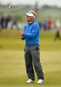 30 May 2015; Soren Kjeldsen, Denmark, reacts after missing a putt for par on the 18th green, finishing with a round of 67 and a 2 shot lead. Dubai Duty Free Irish Open Golf Championship 2015, Day 3. Royal County Down Golf Club, Co. Down. Picture credit: Brendan Moran / SPORTSFILE