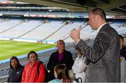 30 May 2015; Derry great Anthony Tohill at today’s Bord Gáis Energy Legends Tour at Croke Park where he relived some of most memorable moments from his playing and managerial career. All Bord Gáis Energy Legends Tours include a trip to the GAA Museum, which is home to many exclusive exhibits, including the official GAA Hall of Fame. For booking and ticket information about the GAA legends for this summer’s tours visit www.crokepark.ie/gaa-museum. Croke Park, Dublin. Picture credit: Piaras Ó Mídheach / SPORTSFILE