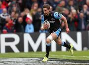 30 May 2015; Henry Pyrgos, Glasgow Warriors, crosses the line to score his side's third try of the game. Guinness PRO12 Final, Munster v Glasgow Warriors. Kingspan Stadium, Ravenhill Park, Belfast. Picture credit: John Dickson / SPORTSFILE