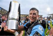 30 May 2015; DTH Van Der Merwe, Glasgow Warriors, celebrates with the trophy after the game. Guinness PRO12 Final, Munster v Glasgow Warriors. Kingspan Stadium, Ravenhill Park, Belfast. Photo by Sportsfile