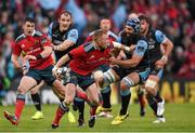 30 May 2015; Keith Earls, Munster, is tackled by Josh Strauss, Glasgow Warriors. Guinness PRO12 Final, Munster v Glasgow Warriors. Kingspan Stadium, Ravenhill Park, Belfast. Photo by Sportsfile