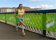 31 May 2015; Pauline Curley, from Tullamore, Co. Offaly, winner of the Women's race, crossing the Craigavon bridge in the SSE Airtricity Derry Marathon. Guildhall Square, Derry. Picture credit: Oliver McVeigh / SPORTSFILE